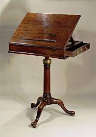 Makes it possible to adjust the table size side rail:solid wood, oak veneer, tinted clear acrylic lacquer. George Iii Rosewood Reading Stand British Furniture English Furniture Style Reading Table