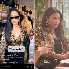Shay mitchell at a photoshoot for onda sparkling tequila drink 02/10/2021. Shay Mitchell Dresses Up As Peach From You And Emily From Pretty Little Liars For Tiktok Challenge Glamour