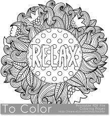Download Printable Relax Coloring Page For Adults Pdf Jpg Instant Download Sentiment Co Quote Coloring Pages Inspirational Quotes Coloring Printable Coloring Book