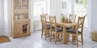 Table with rounded sides is perfect for the small dining room, as the standard measure small 160 centimeters in length and 100 centimeters in width. Oak Extendable Dining Tables Oak Furnitureland