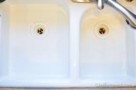 white kitchen sink without harsh chemicals