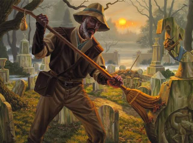 Devoted Grafkeeper MtG Art from Innistrad: Midnight Hunt Set by Raoul  Vitale - Art of Magic: the Gathering