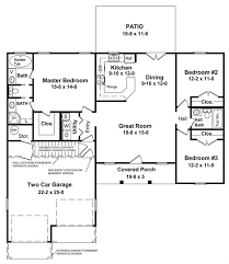 This traditional design floor plan is 1400 sq ft and has 3 bedrooms and has 2 bathrooms. 1400 Sq Ft Country House Plan 3 Bedroom 3 Bath Garage