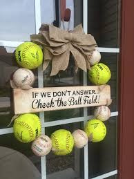 Easy Diy Garage Sports Storage Giveaway Softball Crafts Baseball Wreaths Softball Wreath