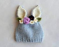 Easter Hats On Etsy A Global Handmade And Vintage Marketplace Knitted Hats Bunny Hat Knitting