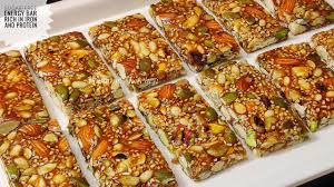 Chewy homemade granola bars are the perfect healthy snack! Sugar Free Iron And Protein Rich Energy Bar Protein Bar Recipe Granola Bar Recipe Youtube