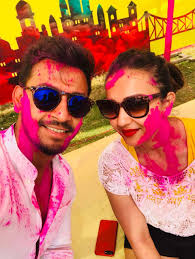 Lovebirds Bonny Sengupta and Koushani Mukherjee paint the town pink.  #HappyHoli