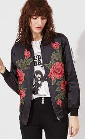 Rose Embroidered Bomber Jacket Black Embroidered Bomber Jacket Rose Embroidered Jacket Rose Embroidered Bomber Jacket