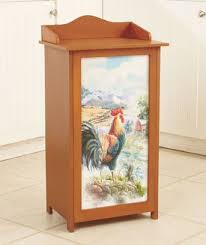 Yes, kitchen trash cans can be stylish—and ingenious. Rooster Wooden Trash Bin Buy Online In Andorra At Andorra Desertcart Com Productid 1965661