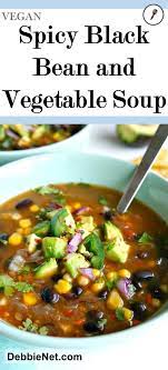 Spicy Black Bean And Vegetable Soup Recipe Debbienet Com Recipe Best Vegetable Soup Recipe Spicy Vegetable Soup Vegetable Soup Recipes