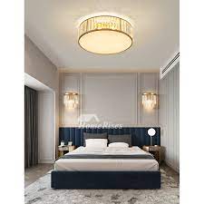 An elegant steel and black frame holds the kichler bensimone 43293 flush mount light securely in place, flush against the ceiling. Contemporary Flush Mount Ceiling Lights Crystal Luxury Craftsman Round Square Gold Art Deco Bedroom