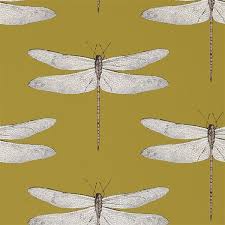 Black And Yellow Dragonfly Canada 111244 Demoiselle Palmetto Dragonflies Harlequin Wallpaper In Home Furniture Diy Diy Materials Wallpape Harlequin Wallpaper Dragonfly Wallpaper