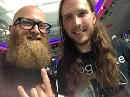 Michael McVey Instagram post from lastnights show I love what the 1st photo  caught as Mark shared his wireless guitar sound through headphones with  Michael Love that Eddie Carlino guitar