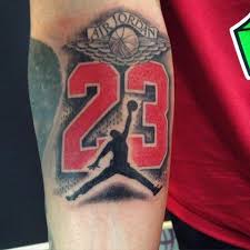 Jordan Style Tattoo 23 Airjordantattoo Blackandred Jordantattoo Jordan Tattoo Tattoo Sleeve Designs Leg Tattoos