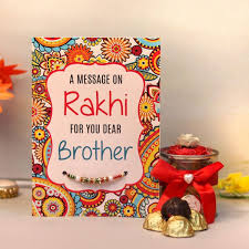 Take out your fingers and tie a small piece of wool in the centre. Designer Pearl Rakhi With Handmade Chocolates Myflowertree