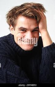 Norman Schenk, deutscher Schauspieler und Synchronsprecher, bei einem Promo  Fotoshooting im Studio, Deutschland 1997 Stock Photo