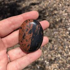 Mahogany Obsidian Palm Stone Polished Obsidian Crystal Healing Flat Gemstone Healing Stone Crystals And Gemstones Crystal Seashells Stones And Crystals
