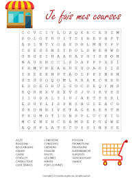 French Supermarket Word Search Puzzle Teaching French French Worksheets Learn French