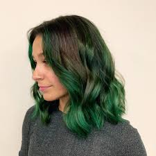 Forest Green Dip Dip Dye Hair Green Hair Ombre Hidden Hair Color