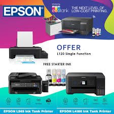 It's and the monochrome printer uses black ink cartridges. Ready Stock Epson L120 L565 M200 L4160 Inkjet Printer Ink Tank Print Copy Scan Wifi Duplex