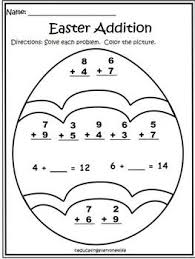Easter Addition Easter School Easter Math Worksheets Kindergarten Math Worksheets