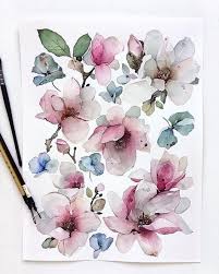 52 Ideas Drawing Flowers Watercolour Water Colors Flower Drawing Sunflower Watercolor Painting Floral Watercolor