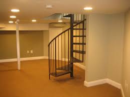 Spiral Stairs To Finished Basement Spiral Stairs Stair Makeover Stairs