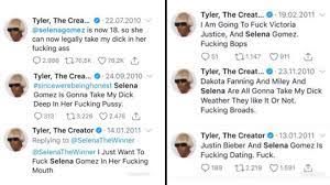 Tyler The Creator Apologizes To Selena Gomez For Inappropriate Tweets In Manifesto Lyrics Popbuzz Oltnews
