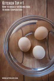 How long does it take for an egg to reach room temperature? Eggs At Room Temperature Room Temp Eggs Eat The Love Baking Tips Cooking Substitutions Ways To Make Eggs