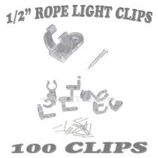 1 2 Rope Light 2 Wire 110v Lighting Outdoor Christmas Clips 100 Pack Rope Light Light Clips Outdoor Christmas