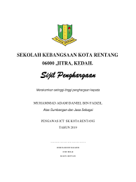 These sentences come from external sources and may not be accurate. Sijil Penghargaan