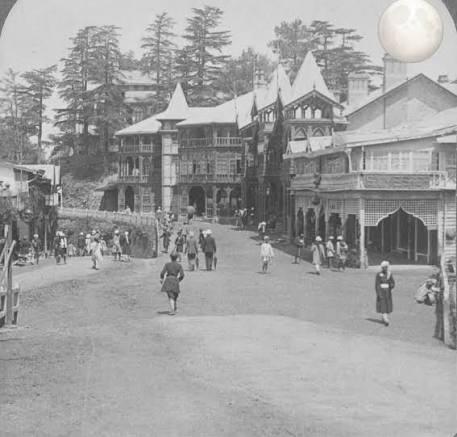 The Mall Road, Simla, circa 1920s— old photograph from our private collection “Views of Simla”. #india #shimla