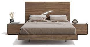 This set can be chosen in a combination of wood and mat or high gloss lacquer and fabric or leather upholstered headboard. Faro Premium 3 Piece Bedroom Set Walnut And Light Grey King Modern Bedroom Furniture Sets By Bedtimenyc Houzz