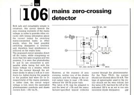 Arduino sends from serial port on and off message with this code. Mains Zero Crossing Detector Elektor Magazine