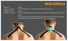 Kinesiology Taping Instructions For Neck Stiffness Ktape Ares Neck Quiropraxia Fisioterapia Reflexologia