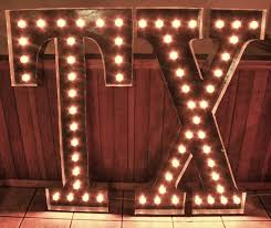 Everything Is Bigger In Texas Large Tx Or Your Choice Of Your State Letters Or Any Other Custom Letters A Light Bulb Letters Light Up Letters Texas Wall Art