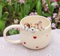 Mug coeur personnalisé pour animal de compagnie avec figurine d'animal de  compagnie Mug en céramique fait main Mug pour animal de compagnie coucou,  ...
