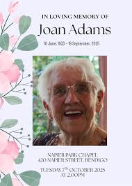 In Loving Memory of Ian John Bailie. A livestream of the service will be  available to view at www.napierpark.com.au