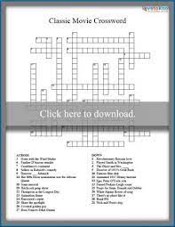 Make a crossword puzzle make a word search from a reading assignment make a word search from to view or print a movies crossword puzzle click on its title. Free Printable Movie Crossword Lovetoknow