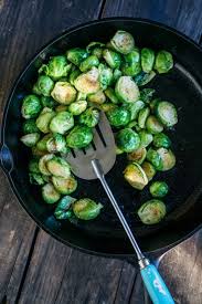 It makes it very convenient to bacon start the bacon in a cold pan (lay out your strips on the pan before turning on the heat). Cast Iron Brussels Sprouts With Bacon Pecan And Cranberry Ciao Chow Bambina