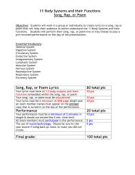 So it's up to you to use it; 11 Body Systems And Their Functions Song Rap Or Poem Song