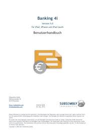 {name:'add link', typ:'niclinkbutton', stichwörter : Handbuch Zu Banking 4i Subsembly Gmbh