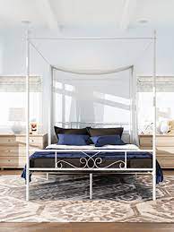 You'll be able to have a cover even should you would not have a poster doing a selfmade venture. Amazon Com Weehom Queen Size Bed Frame Metal Platform Mattress Support Platform Base Two Headboards No Box Spring Needed Quiet Noise Free White Furniture Decor