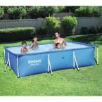 Bestway Bestway Steel Pro 102 In X 67 In X 24 In Rectangular Frame Above Ground Swimming Pool 56496e Bw The Home Depot Swimming Pools Above Ground Swimming Pools Above Ground Pool Liners