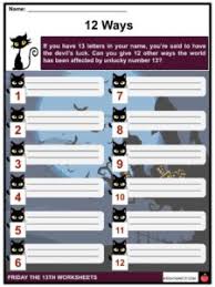 To celebrate this date, here is a quiz on basic friday the 13th trivia followed by some friday the 13th and black cat . Friday The 13th Facts Worksheets Origin For Kids
