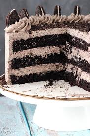 Melt the chocolate and butter and 200 ml water together over a low heat, then beat this along with the eggs into the dry ingredients. Chocolate Oreo Cake Recipe Oreo Lovers Dream Dessert Recipe Chocolate Oreo Cake Oreo Cake Recipes Chocolate Oreo Cake Recipe