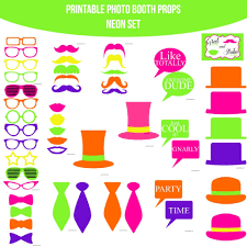 13th Birthday Photo Booth Props Free Printable Instant Download Neon Printable Photo Booth Prop Set For 4 99 Neon Party Glow Party Neon Birthday