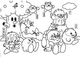 Eevee pokemon coloring page from generation i pokemon category. Kirby And Friends Coloring Pages Kids Play Color