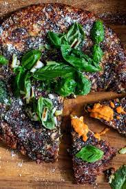Giant Couscous Cake With Roasted Pepper Sauce Recipe Recipe Stuffed Peppers Roasted Pepper Sauce Pepper Sauce Recipe
