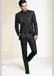 Suits can get a little overshadowed by the dress at a wedding and we get it, we do, but just because you're not wearing a white dress doesn't mean you can't look great. Wholesale 2017 Black Slim Fit Custom Made Mens Tuxedo Wedding Suits For Men Groom Groomsmen Tuxedo On Luulla